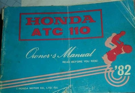 Purchase 1982 HONDA ATC 110 OWNERS MANUAL in Jerome, Michigan, United ...