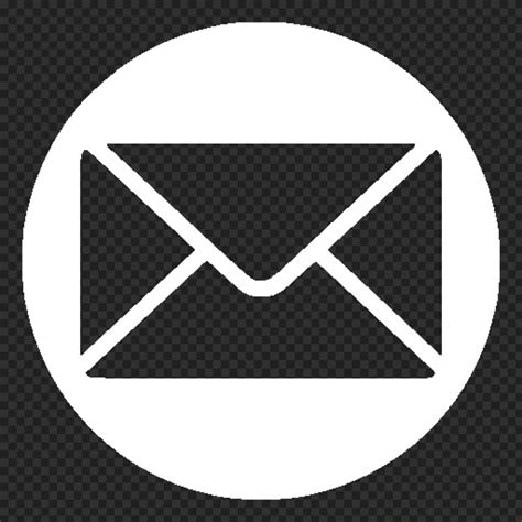 HD Letter Email Round White Icon PNG | Citypng