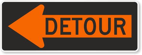 MUTCD Compliant Detour Arrow Sign, SKU: X-M4-10L