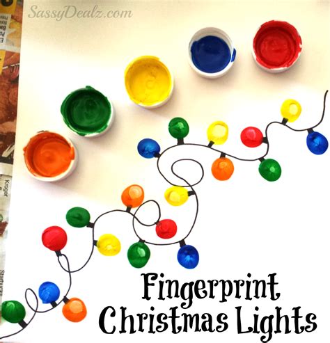 Fingerprint Christmas Light Craft For Kids (DIY Christmas Card Idea!) - Crafty Morning