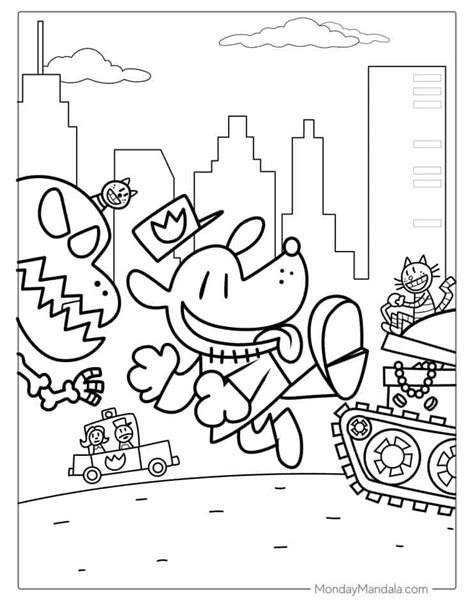 19 Dog Man Coloring Pages (Free PDF Printables)