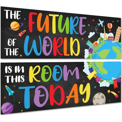 Buy 2 Pack Motivational Classroom Decorations, Banner s for Teachers ...