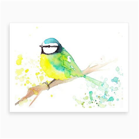 Green Bird Art Print by The Cosmic Whale - Fy