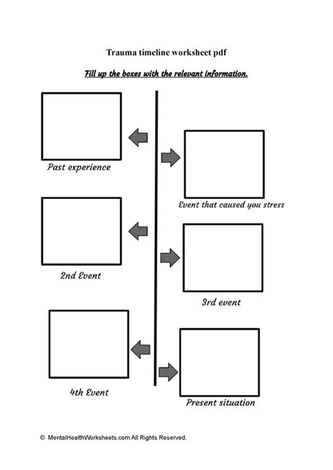 Trauma Timeline Worksheet Pdf Mental Health Worksheets | DBT Worksheets