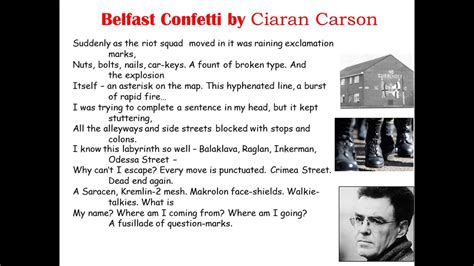 Belfast Confetti (poem) - Alchetron, the free social encyclopedia