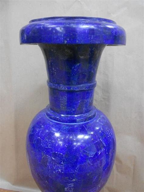 Lapis Lazuli Flower Vases Set of Two Pietra Dura Marble Inlay Flower Vase Making, Flower Vases ...