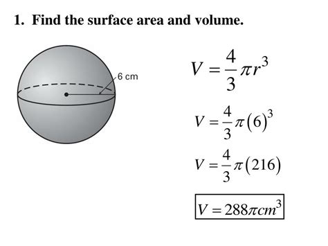 PPT - 12.6 – Surface Area and Volume of Spheres PowerPoint Presentation ...