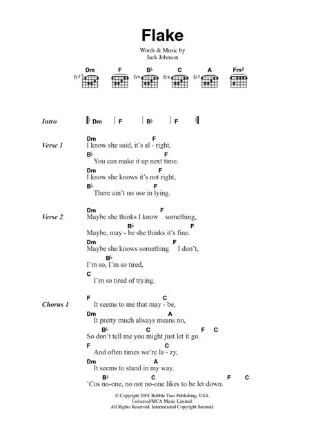 Flake by Jack Johnson - Guitar Chords/Lyrics - Guitar Instructor