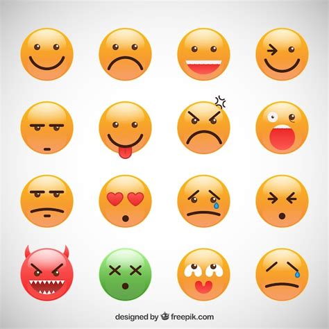 Free Vector | Variety of smileys