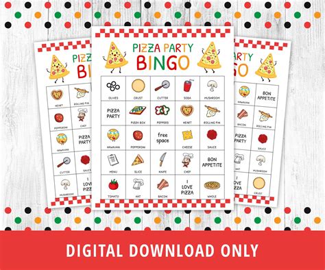 Pizza Game Printables Pizza Party Family Trivia and Games - Etsy