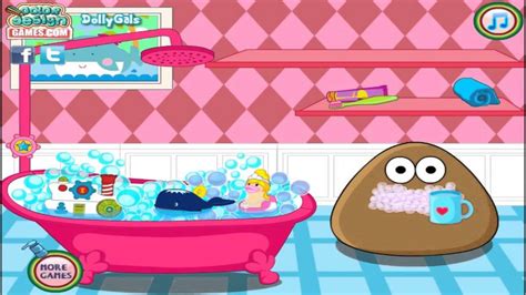 Dando Banho No BEBÊ POU JOGO - Bathing BABY POU GAME - YouTube