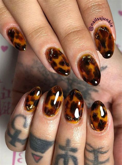 55 Elegant Tortoise shell nails To Inspire You | Classy acrylic nails, Cute acrylic nails ...