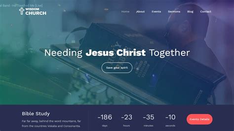 Wisdom: a Modern and Unique Free Church Website Template | Best Free HTML/CSS Templates