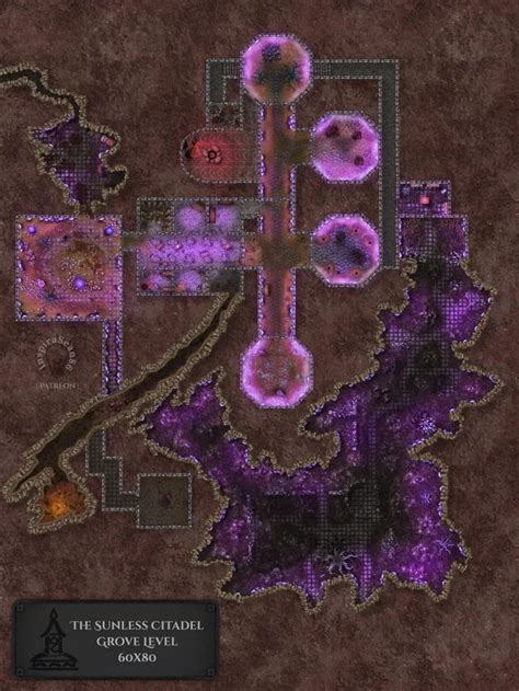 The Sunless Citadel (4K)- Grove and Fortress Levels : battlemaps | Fantasy map, Dungeon maps ...