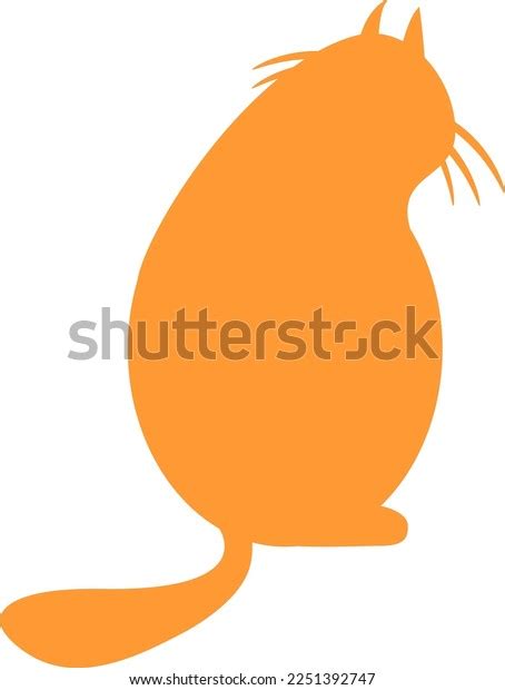 Cat Orange Silhouette Back View Stock Vector (Royalty Free) 2251392747 | Shutterstock