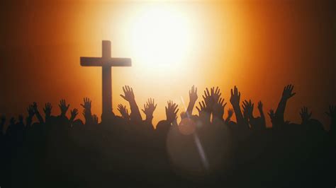 Worship Hands Raised Cross
