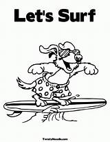 Coloring Surfing Boy Printable Surf Santa Boys Template Surfen Sketch  sketch template