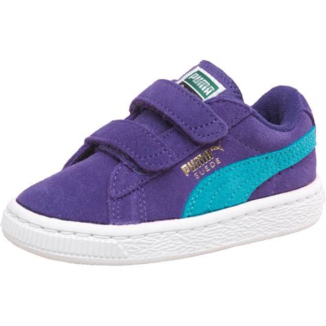 Puma Infant Boys Suede 2 Strap Velcro Trainers Purple/blue – Photoverse