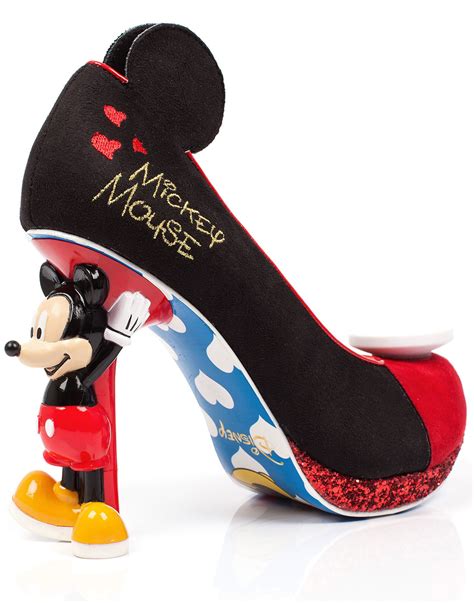 IRREGULAR CHOICE Mickey Mouse Character Heel Disney Shoes Black