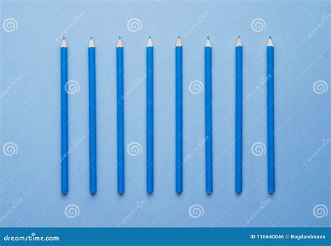 Blue crayons stock photo. Image of organized, communication - 116640046