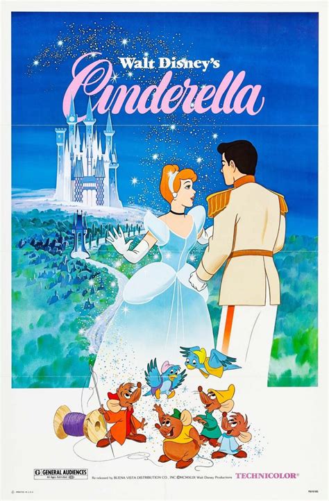 CINDERELLA (1950) ORIGINAL MOVIE POSTER - RE-RELEASE 1981 - TRI-FOLDED ...