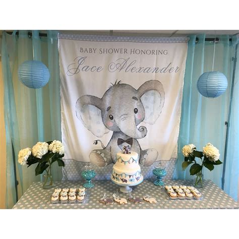 Baby Boy Elephant Theme Shower 🐘💙 | Elephant baby showers, Elephant baby shower theme, Elephant ...