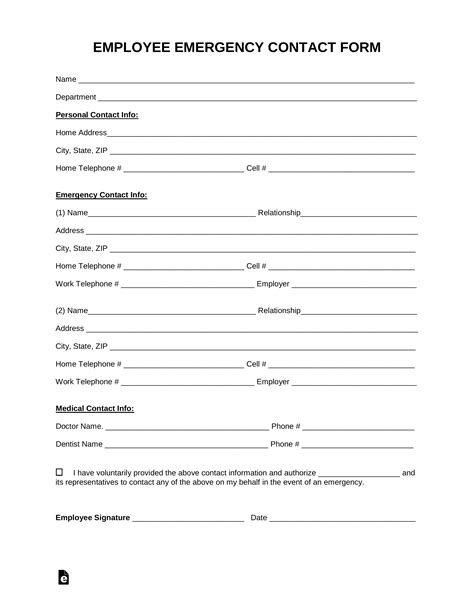 Microsoft Word Contact Information Template | PDF Template