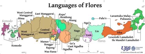 Lio Region of Flores, Indonesia. Map provided by Unit Bahasa dan Budaya ...