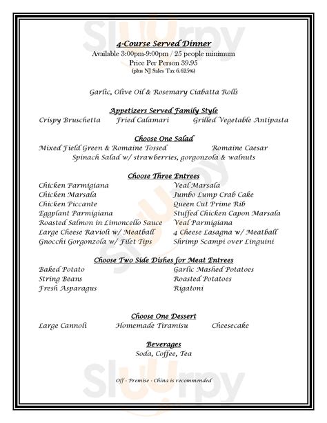 Dipaolo's Italian Ristorante menù, Penns Grove - Main Menu | Sluurpy