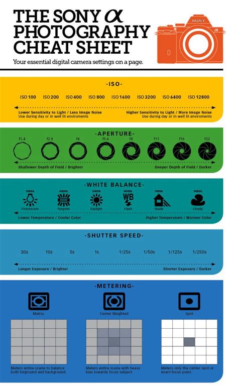 Sony α Photography Cheat Sheet | Sony α Portal | Sony photography ...