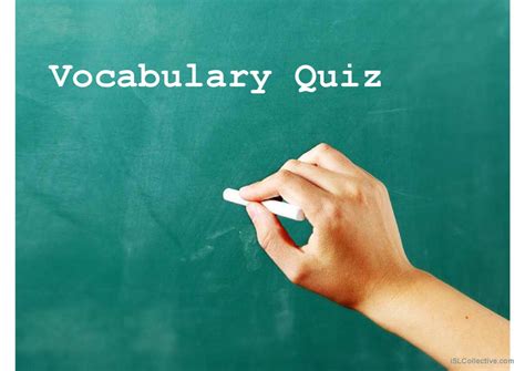 vocabulary quiz: English ESL powerpoints