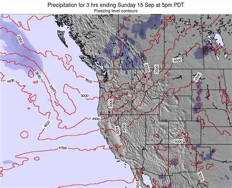 Oregon Precipitation for 3 hrs ending Monday 23 Aug at 11pm PDT