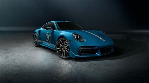 Achtergronden : voertuig, blauwe auto, Porsche, Porshe 922 Turbo S 3840x2160 - WallpaperManiac ...