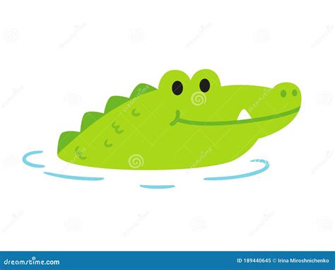 Cartoon Alligator With Alphabet A Vector Illustration | CartoonDealer.com #45855716