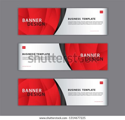 Red Banner Design Template Vector Illustration Stock Vector (Royalty ...