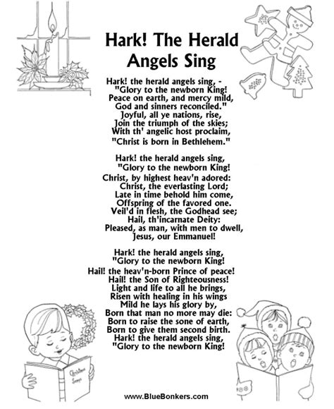 BlueBonkers: Hark the Herald Angles Sing, Free Printable Christmas ...