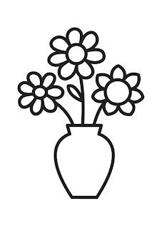 Flower Vase Coloring Page - Flower Coloring Page