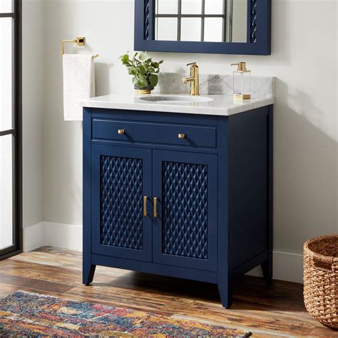 Navy Blue Bathroom Vanity Images - Renews