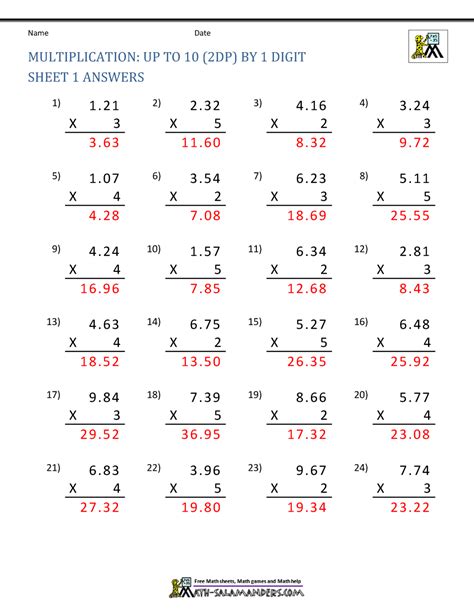 Multiplication Worksheets Grade 5 Free Printable