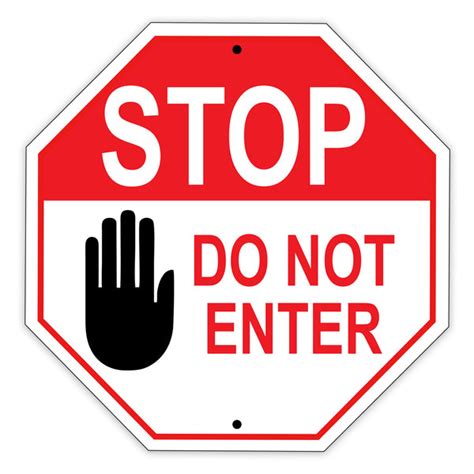 Stop Do Not Enter | Metal Keep Out Sign - Sign Fever