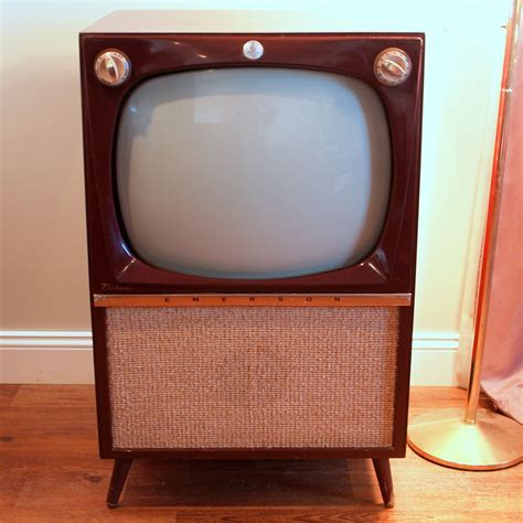 VINTAGE TELEVISION Set 50s Atomic Console TV Mid Century Modern ...