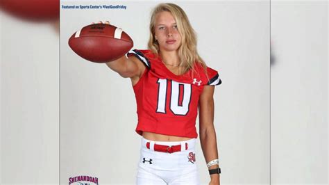 Haley Van Voorhis becomes first woman non-kicker to play in an NCAA ...