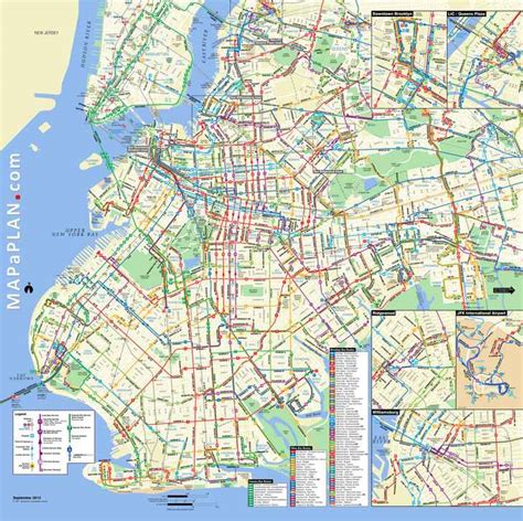 Maps of New York top tourist attractions - Free, printable - MapaPlan.com