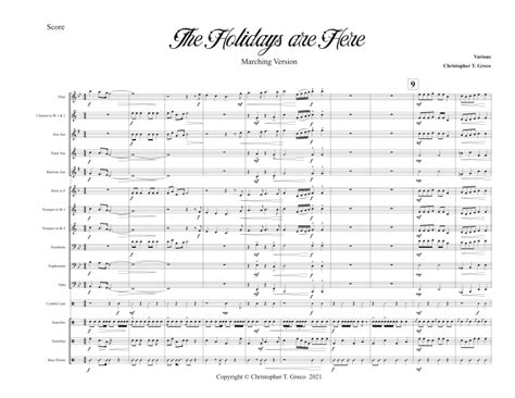 The Holidays are Here (arr. Christopher T. Greco) Sheet Music | Various | Marching Band