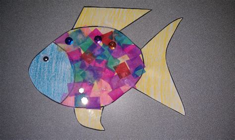 Rainbow Fish Tissue Paper Craft - Crafting Papers