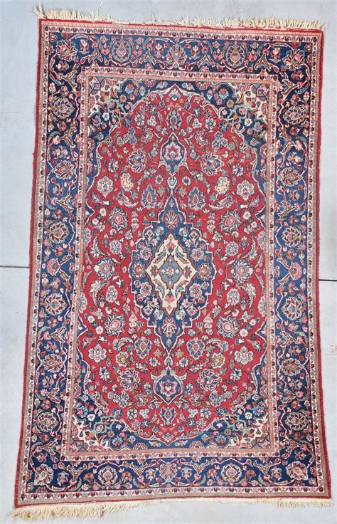 Persian Kashan Oriental Rug 4’2” X 6’10” #7974 - ANTIQUE ORIENTAL RUGS