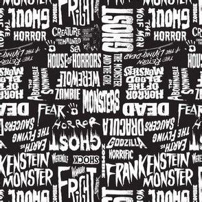 Horror words - Spoonflower