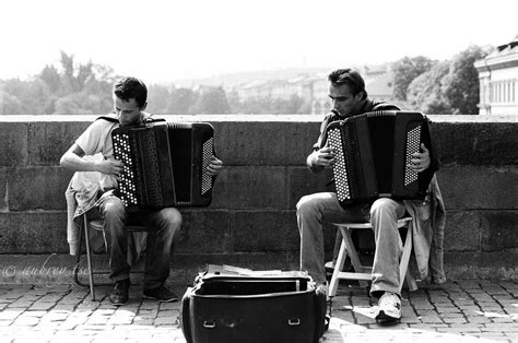 Bandoneon-players on Charles Bridge, playing Astor Piazzol… | Flickr