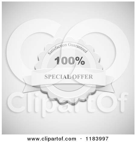 Clipart of a Grayscale Special Offer Label with a Banner on Shading ...