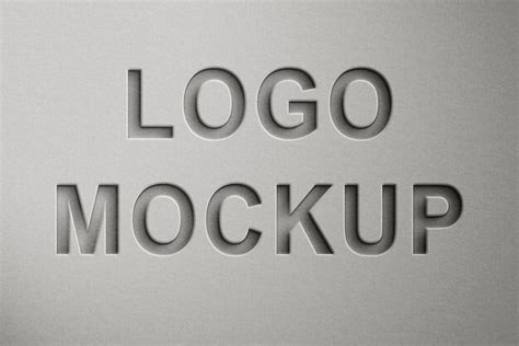 Premium PSD | Logo metal mockup